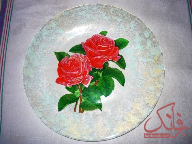 دکوپاژ روی بشقاب